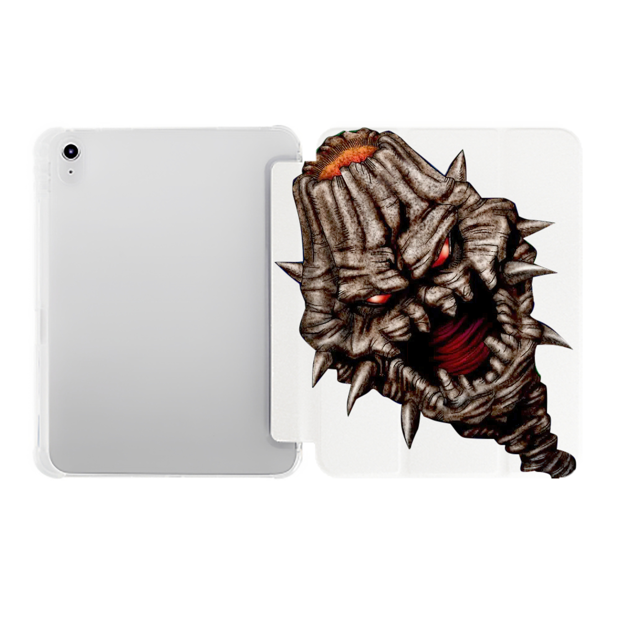 （画像用） 遊☆戯☆王 Yu-Gi-Oh! IPad ケース ペン収納付き 三つ折りスタンド PUレザー×シリコン 対応機種9.5/10.5/10.9インチ